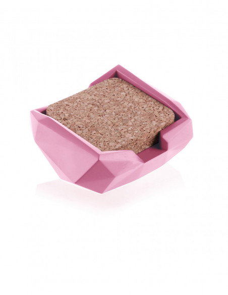 Pojemnik na podkładki Low-Poly Candy Pink Poli