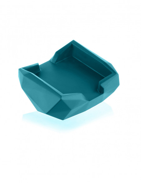 Pojemnik na podkładki Low-Poly Dark Turquoise Poli