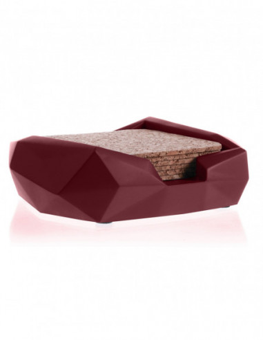 Pojemnik na podkładki Low-Poly Maroon...