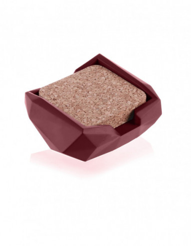 Pojemnik na podkładki Low-Poly Maroon...