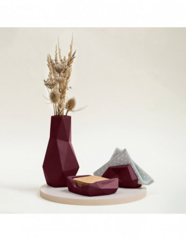 Pojemnik na podkładki Low-Poly Maroon...