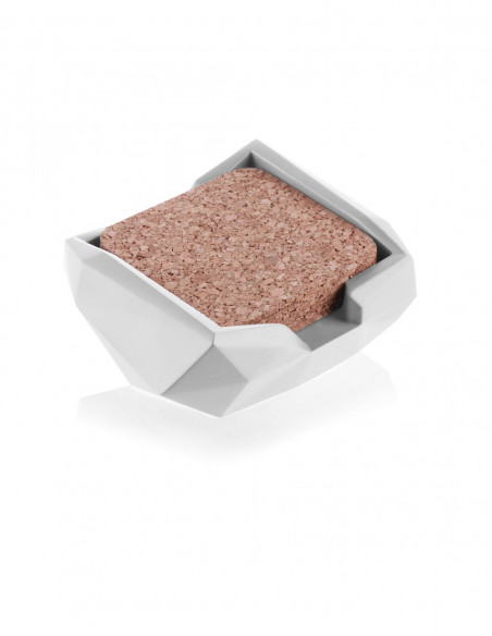 Pojemnik na podkładki Low-Poly White Poli