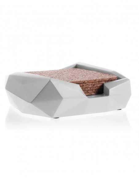 Pojemnik na podkładki Low-Poly White Poli