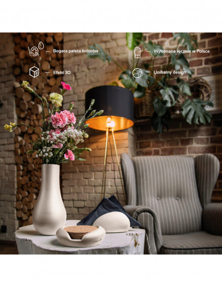 Serwetownik Smooth Light Beige Poli