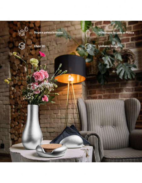 Serwetownik Smooth Silver Poli