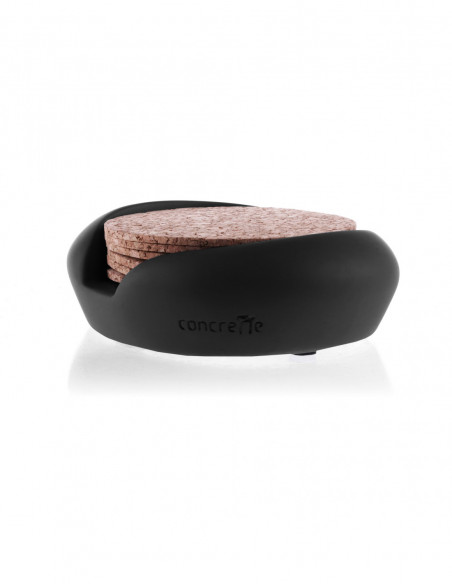 Pojemnik na podkładki Smooth Black Matt Poli