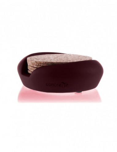 Pojemnik na podkładki Smooth Maroon Poli