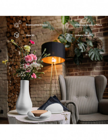 Pojemnik na podkładki Smooth White Poli