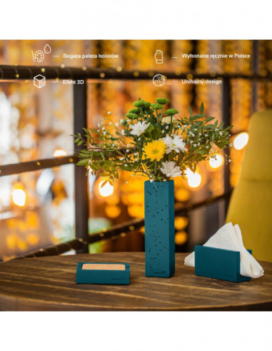 Wazon Loft Dark Turquoise Poli