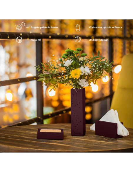 Wazon Loft Maroon Poli