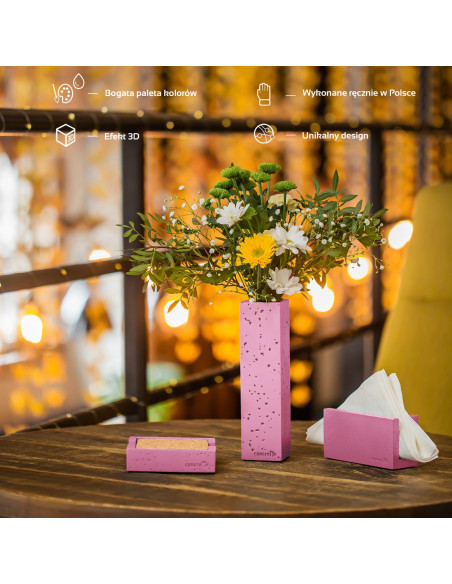 Serwetownik Loft Candy Pink Poli