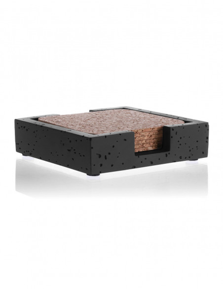 Pojemnik na podkładki Loft Black Matt Poli