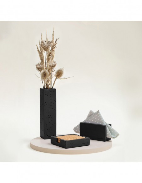 Pojemnik na podkładki Loft Black Matt Poli