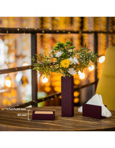 Pojemnik na podkładki Loft Maroon Poli