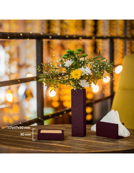 Pojemnik na podkładki Loft Maroon Poli