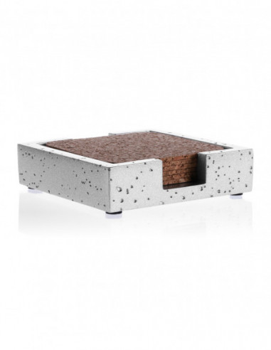 Pojemnik na podkładki Loft Silver Poli