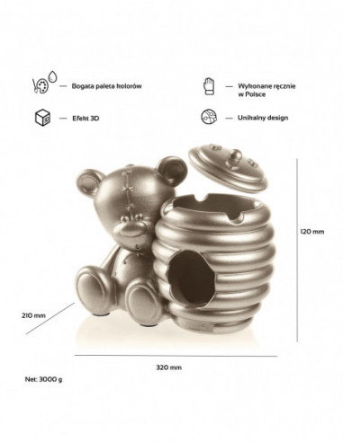 Misa na wełnę Teddy Bear Brass Poli