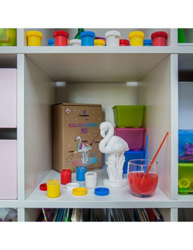 Kolorowanka 3D Flamingo Classic