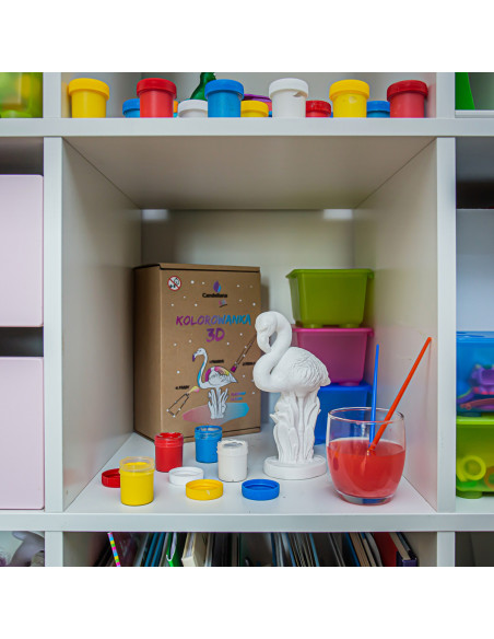 Kolorowanka 3D Flamingo Classic