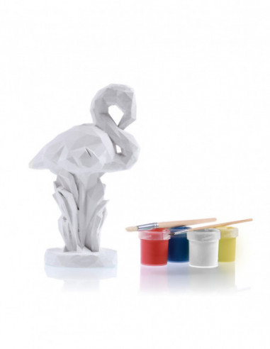 Kolorowanka 3D Flamingo Low-Poly