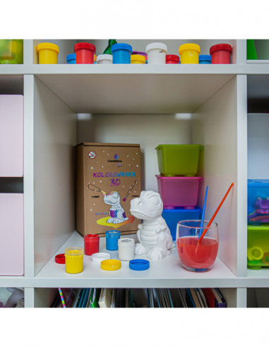 Kolorowanka 3D Funny Dino