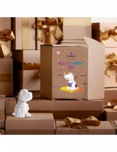 Kolorowanka 3D Funny Dino