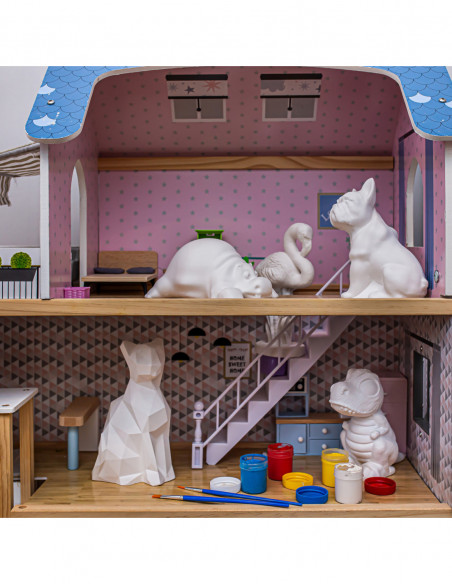 Kolorowanka 3D Funny Hippo