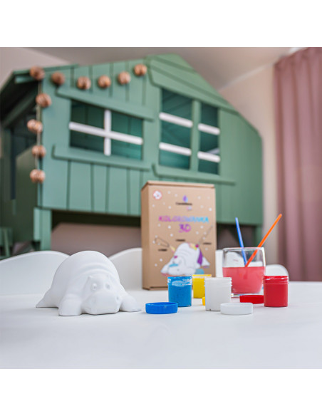 Kolorowanka 3D Funny Hippo