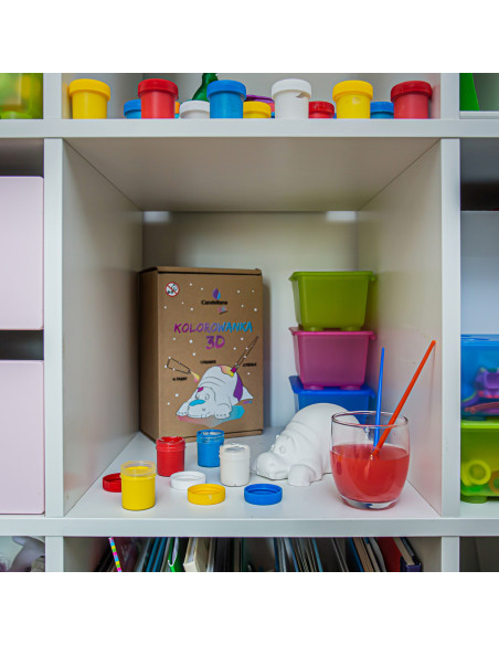 Kolorowanka 3D Funny Hippo