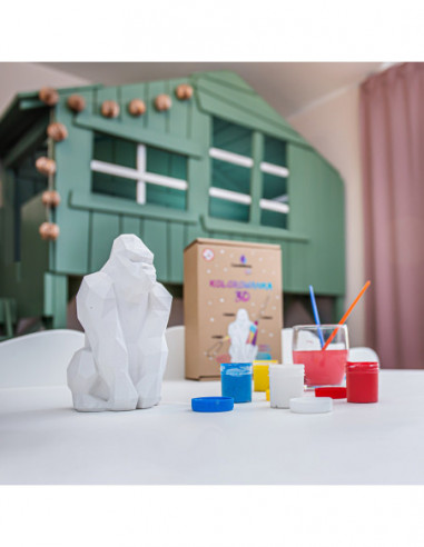 Kolorowanka 3D Gorilla Low-Poly