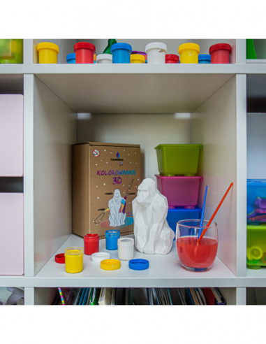 Kolorowanka 3D Gorilla Low-Poly