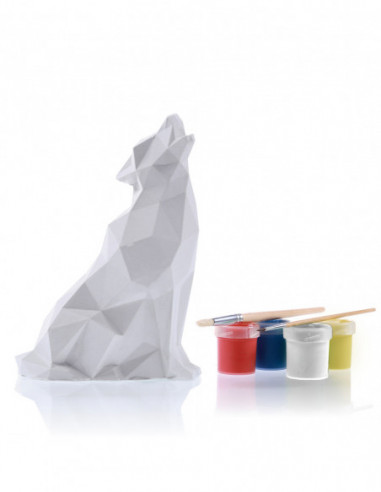 Kolorowanka 3D Wolf Low-Poly