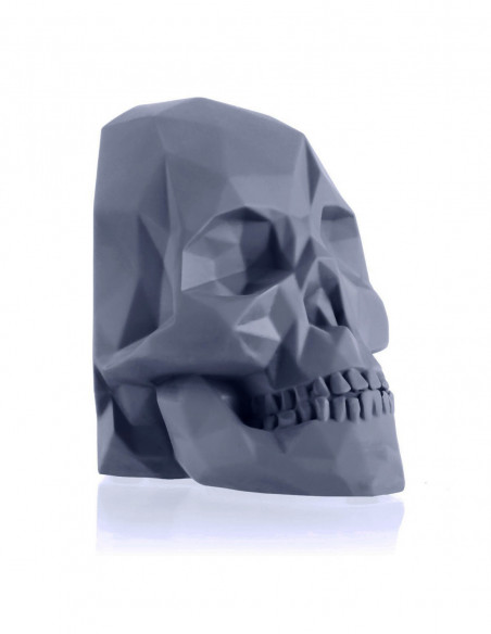 Podpórka do książek Skull Low-Poly Midnight Gray Poli