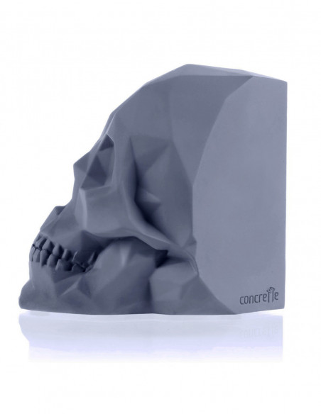 Podpórka do książek Skull Low-Poly Midnight Gray Poli