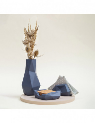 Wazon Low-Poly Midnight Gray Poli