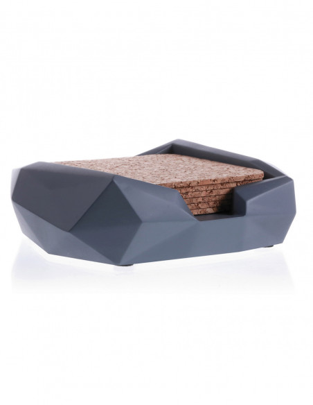 Pojemnik na podkładki Low-Poly Midnight Gray Poli