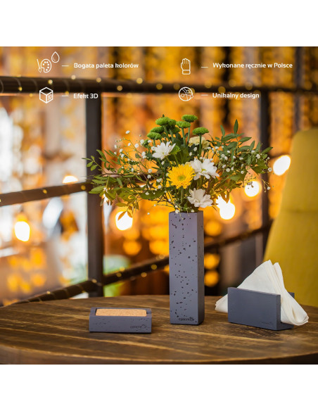 Pojemnik na podkładki Loft Midnight Gray Poli