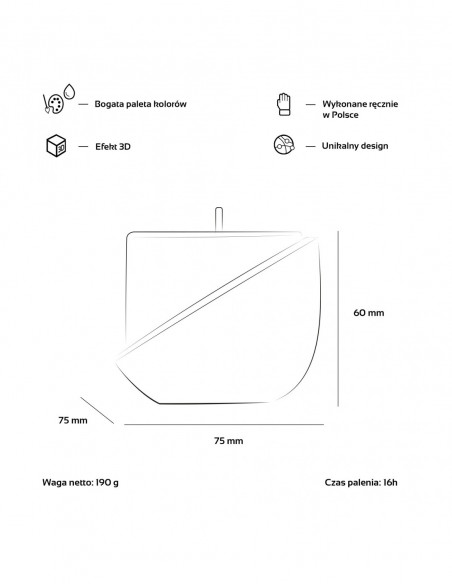 Świeca Cut My Top Classic Gold