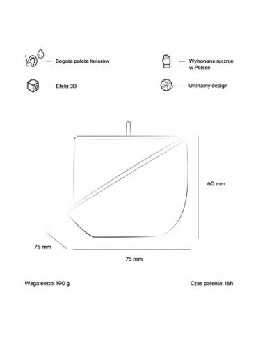 Świeca Cut My Top Gold