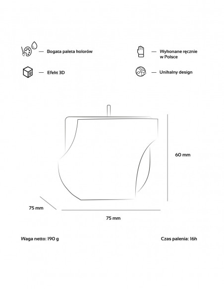 Świeca Cut My Side Red
