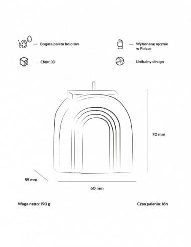 Świeca Archadia Steel