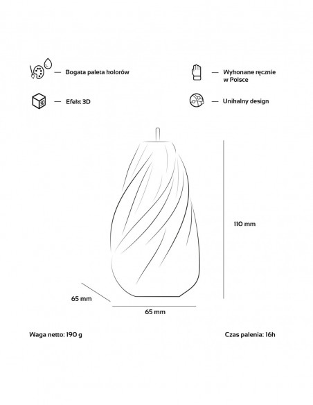 Świeca Soft Twist Steel Medium