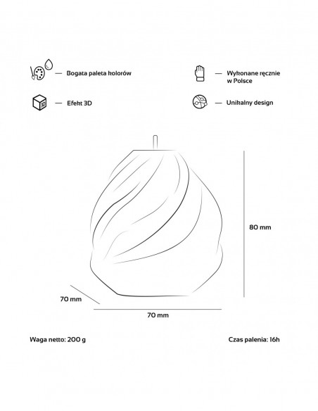 Świeca Soft Twist White Small