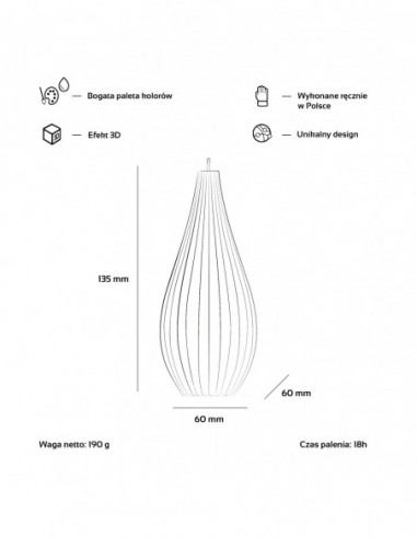 Świeca Static Lines Classic Gold
