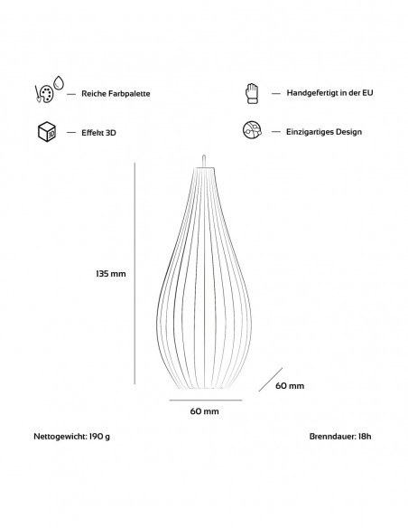 Świeca Static Lines Orange