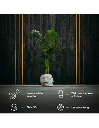 Donica Skull Low-Poly Unpainted 24 cm