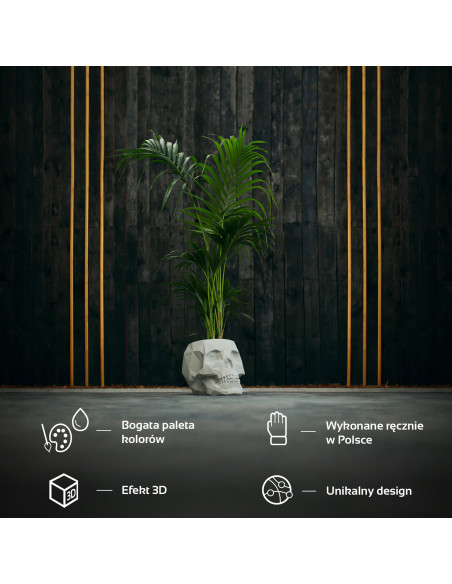 Donica Skull Low-Poly Unpainted 24 cm