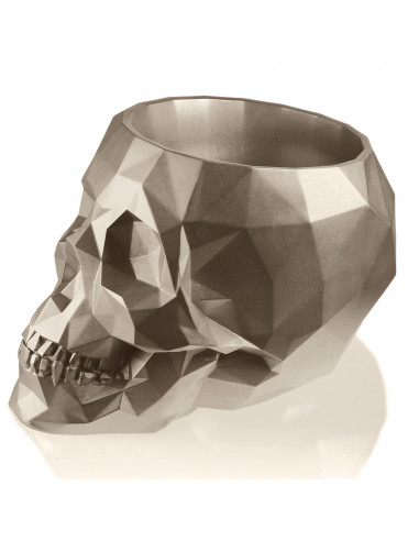 Donica Skull Low-Poly Brass Poli 24 cm