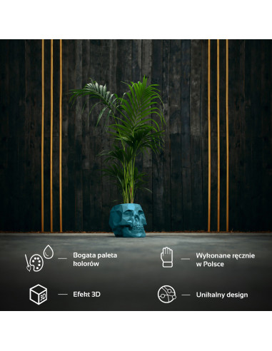 Donica Skull Low-Poly Dark Turquoise...