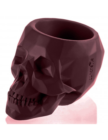 Donica Skull Low-Poly Maroon Poli 24 cm